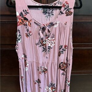 Torrid Dusty Purple and Black Floral Blouse